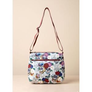 NEW Anuschka Wanderlust Scull Floral Crossbody Bag Purse